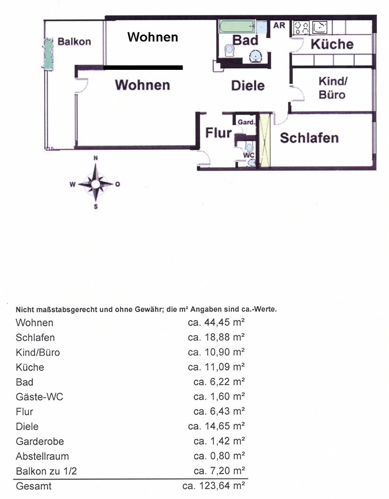 Grundriss Etagenwohnung M�nchen