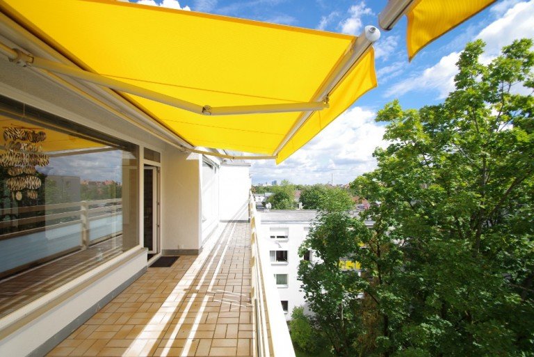 Balkon Markise M�nchen - Neuhausen Wohnung VERKAUFT ! PENTHOUSE MIT BLICK �BER DIE D�CHER VON NEUHAUSEN - DACHTERRASSE-KAMIN-LIFT