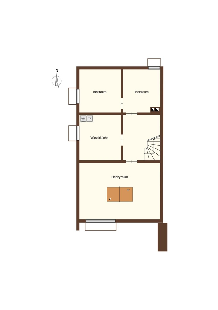 Grundriss Keller Doppelhaush�lfte M�nchen