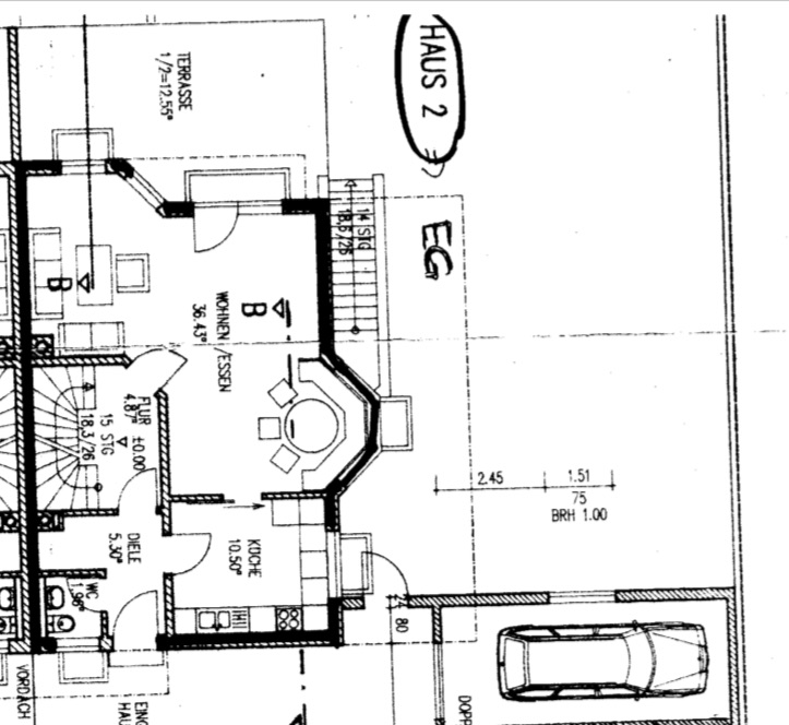 Grundriss EG Doppelhaush�lfte Neuried