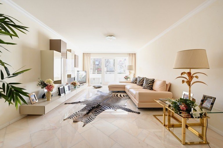 Wohnzimmer M�nchen - Herzogpark Etagenwohnung Wundersch�ne Stadtwohnung mit West-Balkon in Bestlage Herzogpark