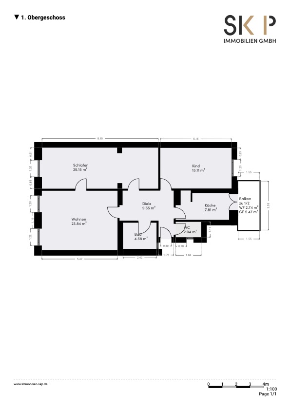 Grundriss bema�t, Ickstattstra�e 18, 80469 M�nchen Etagenwohnung M�nchen / Isarvorstadt