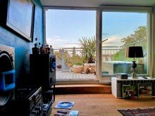 Blick Schiebet�r Terrasse VERKAUFT �BER DEN D�CHERN VON SCHWABING - TRAUM LOFT MIT DACHTERRASSE