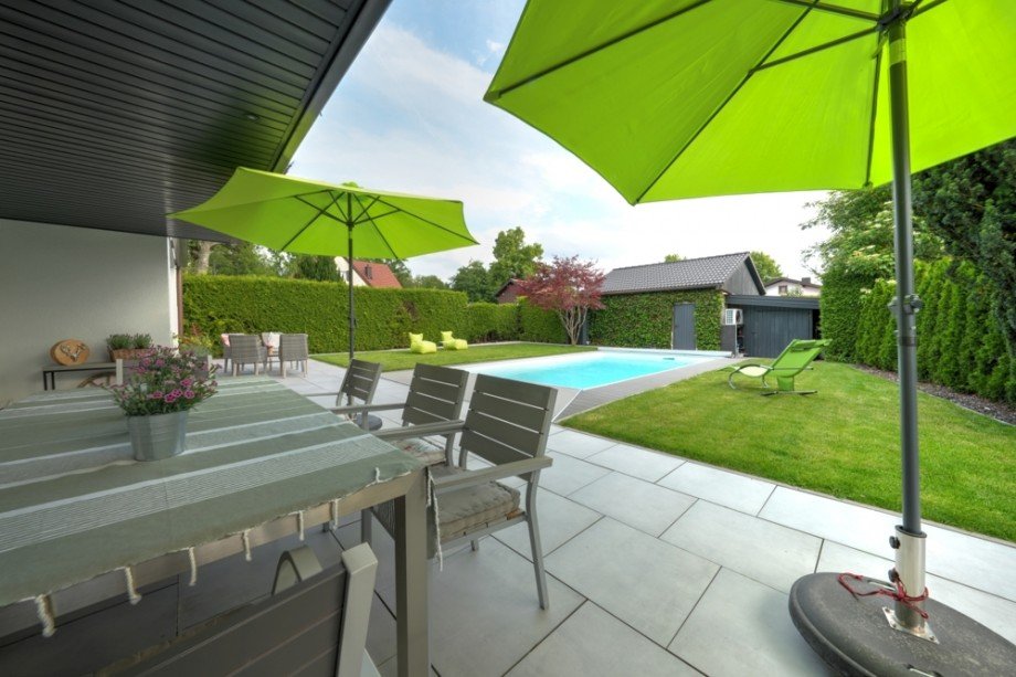 Terrasse nach S�den Einfamilienhaus Tutzing