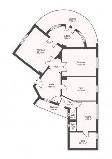 Grundriss VERKAUFT !BELETAGE EXKLUSIVE ALTBAUWOHNUNG MIT TERRASSE UND KAMIN IN  WUNDERSCH�NEM ALTBAU NEUHAUSEN