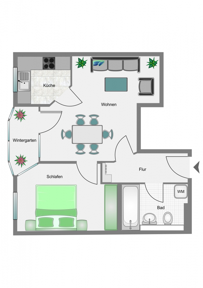 Grundriss Zimmer M�nchen