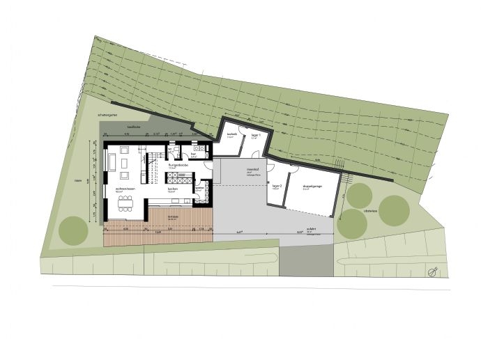 Grundriss Erdgeschoss Einfamilienhaus Freising