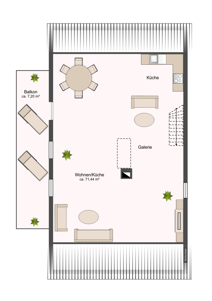 Grundriss DG Maisonettewohnung Andechs / Frieding