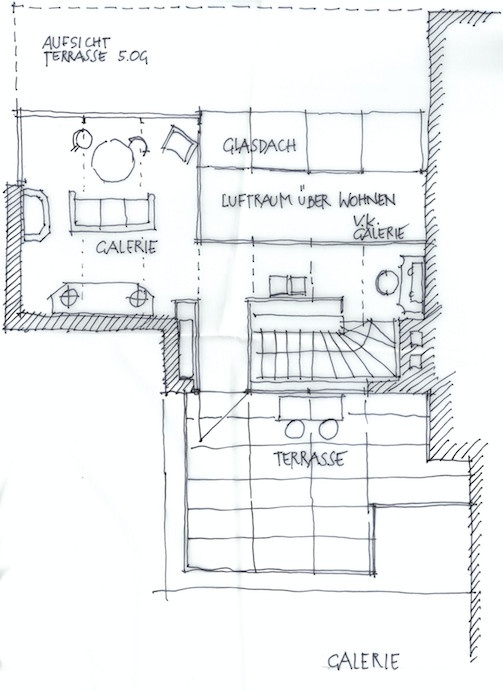 Grundriss Eingang Dachgeschosswohnung M�nchen