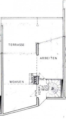 Grundriss 4. OG Au�ergew�hnliche lichtdurchflutete Maisonettenwohnung mit zwei Terrassen