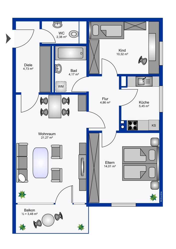  Etagenwohnung M�nchen