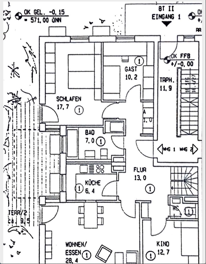 Grundriss EG Erdgeschosswohnung Taufkirchen