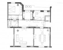 Grundriss VERMIETET ! Wundersch�ne, exklusive Altbau-Wohnung in Bestlage Schwabing