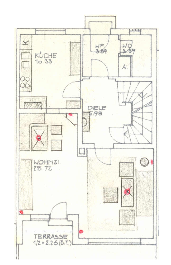 Grundriss Erdgeschoss Reihenhaus Neuried