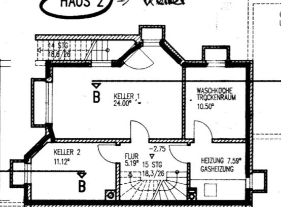 Grundriss UG Doppelhaush�lfte Neuried