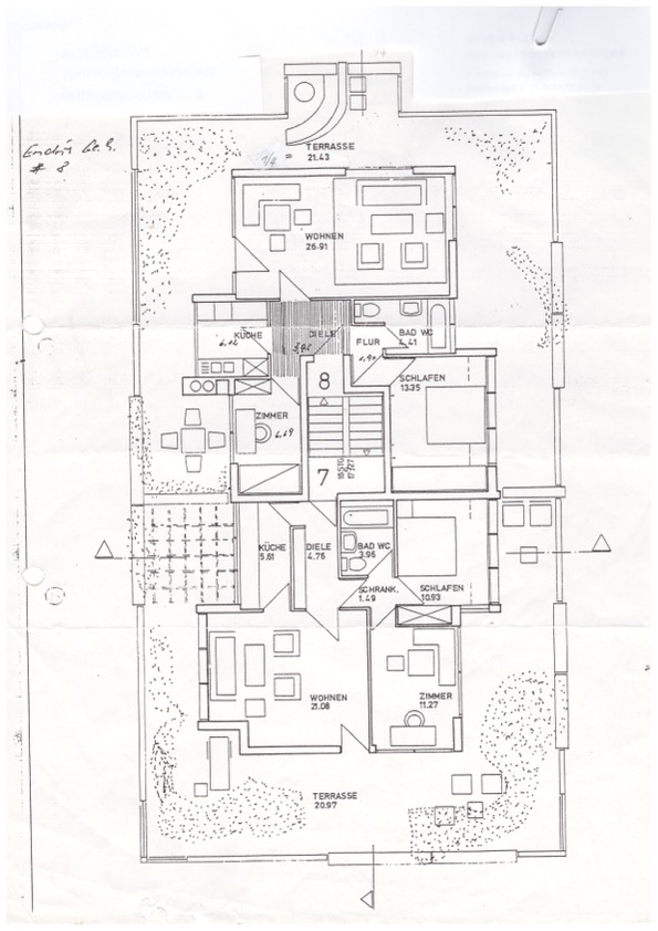 Grundriss Wohnung 8 Wohnung M�nchen / Obermenzing