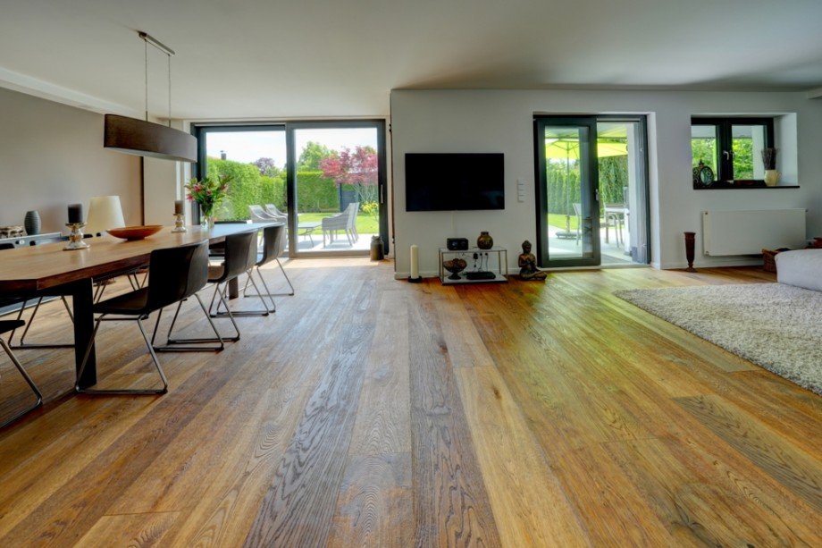 Wohnzimmer mit Kamin Einfamilienhaus Tutzing