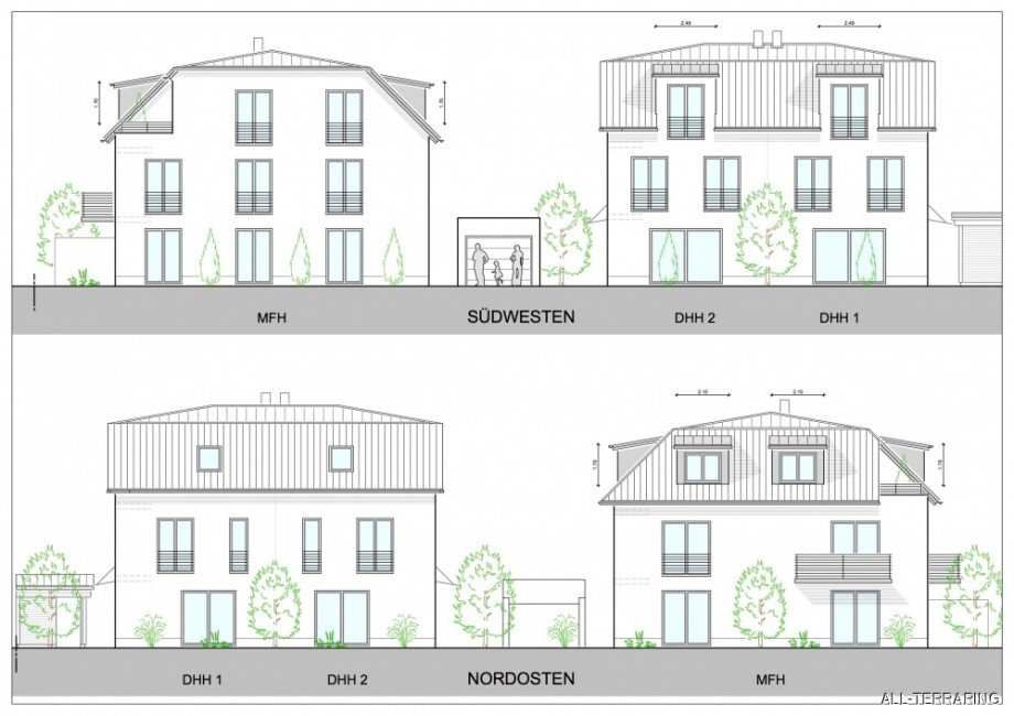 S�dwesten - Nordost Aussicht Etagenwohnung M�nchen
