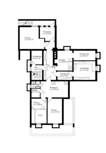 Grundriss UG Villa M�nchen