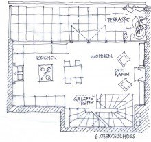Grundriss 6.OG VERMIETET - TRAUMWOHNUNG MIT DACHTERRASSE BLICK �BER DIE ALTSTADT ! GEWERBLICH NUTZBAR !