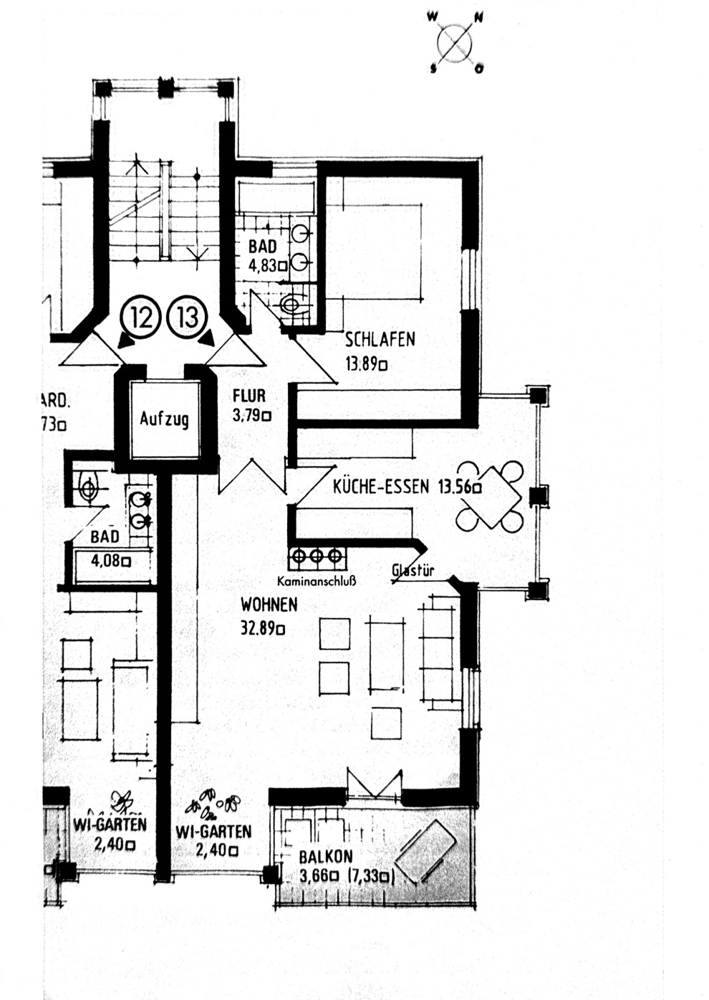 Grundrissplan Etagenwohnung Starnberg