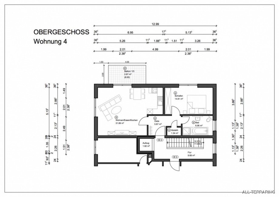 Grundriss Etagenwohnung M�nchen