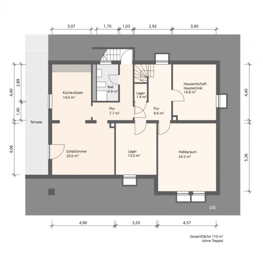 Grundriss UG Einfamilienhaus Tutzing