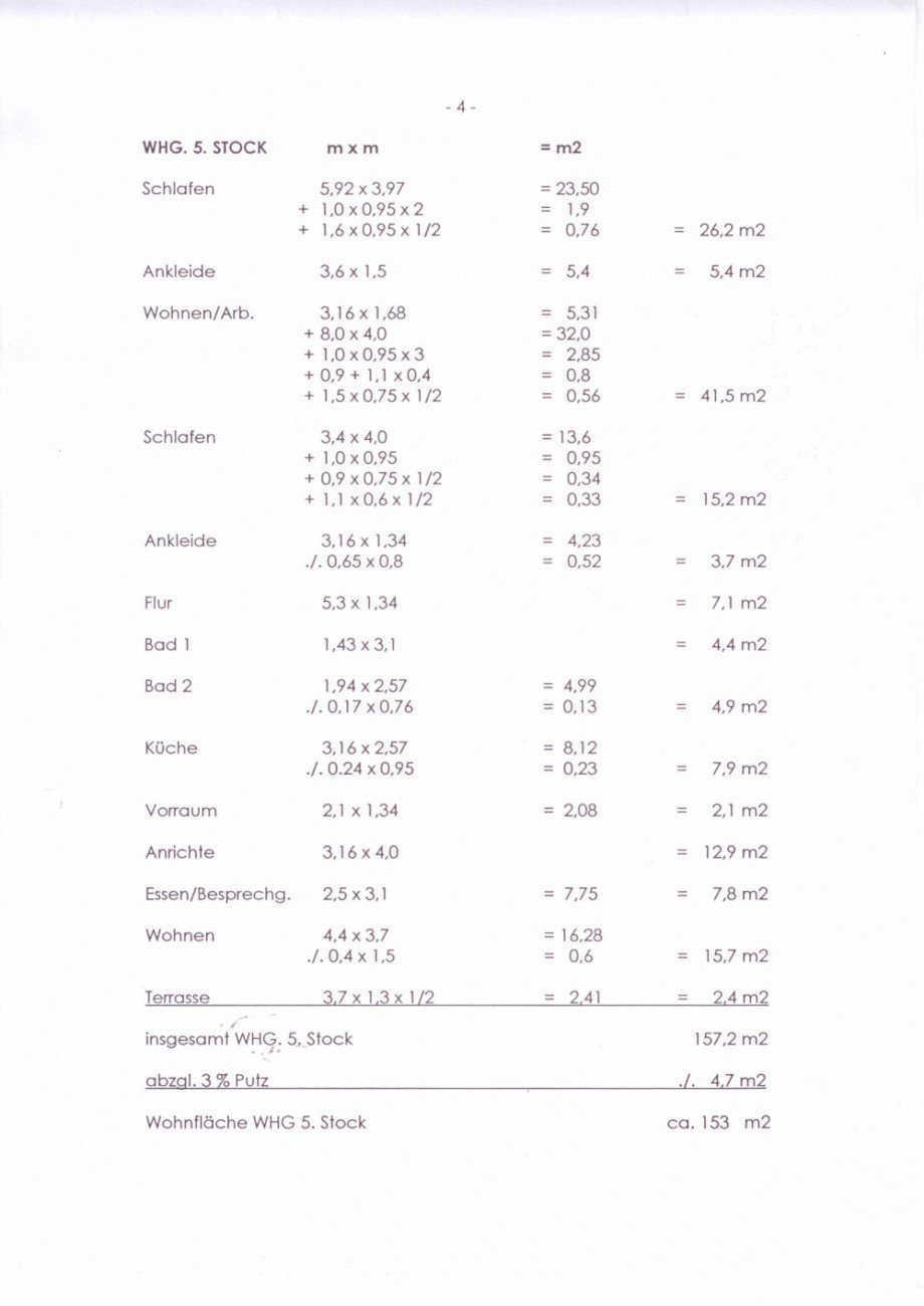 Wohnfl�chenberechnung Wohnung M�nchen